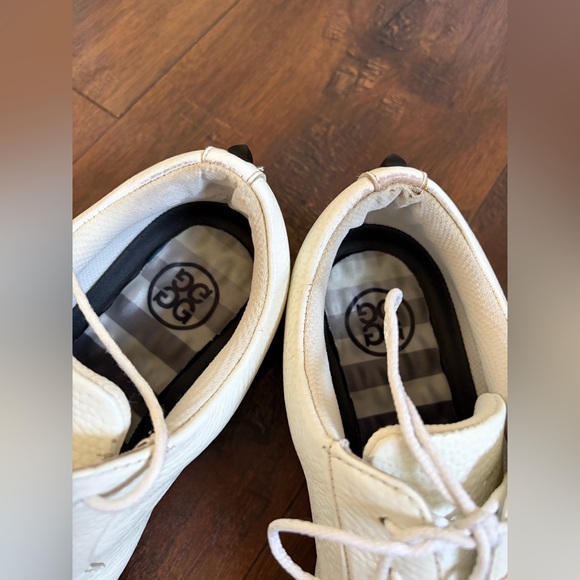 G/FORE Golf Shoes Gallivanter Pebble Leather Stud Cap Toe Shoes white size 9 - Picture 11 of 16